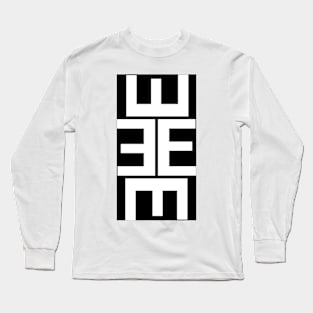 Letter E, the pattern 1 Long Sleeve T-Shirt